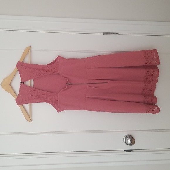 Dusty Rose Pink Colored Dress - Picture 3 of 4